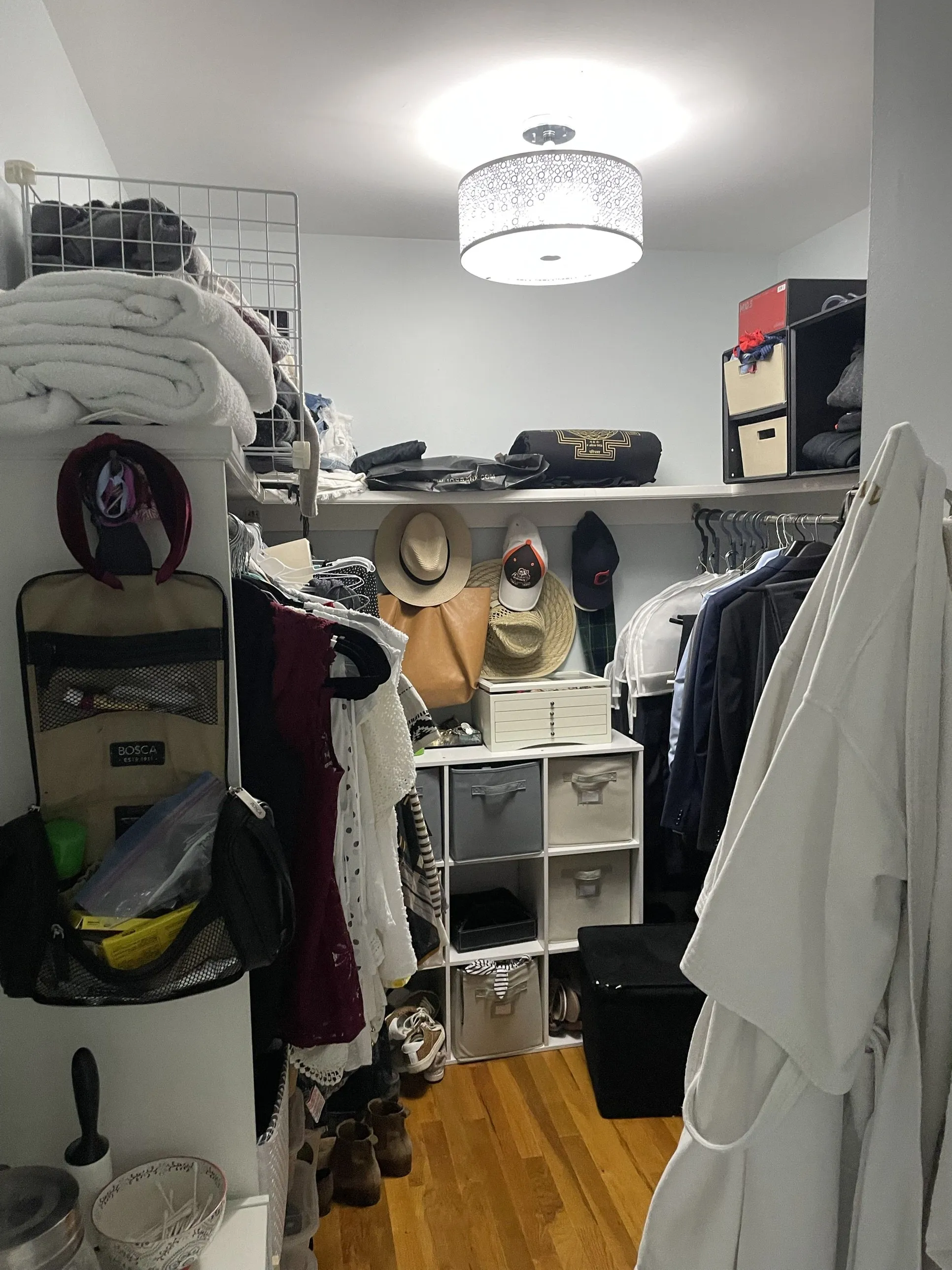 Closet before organizing