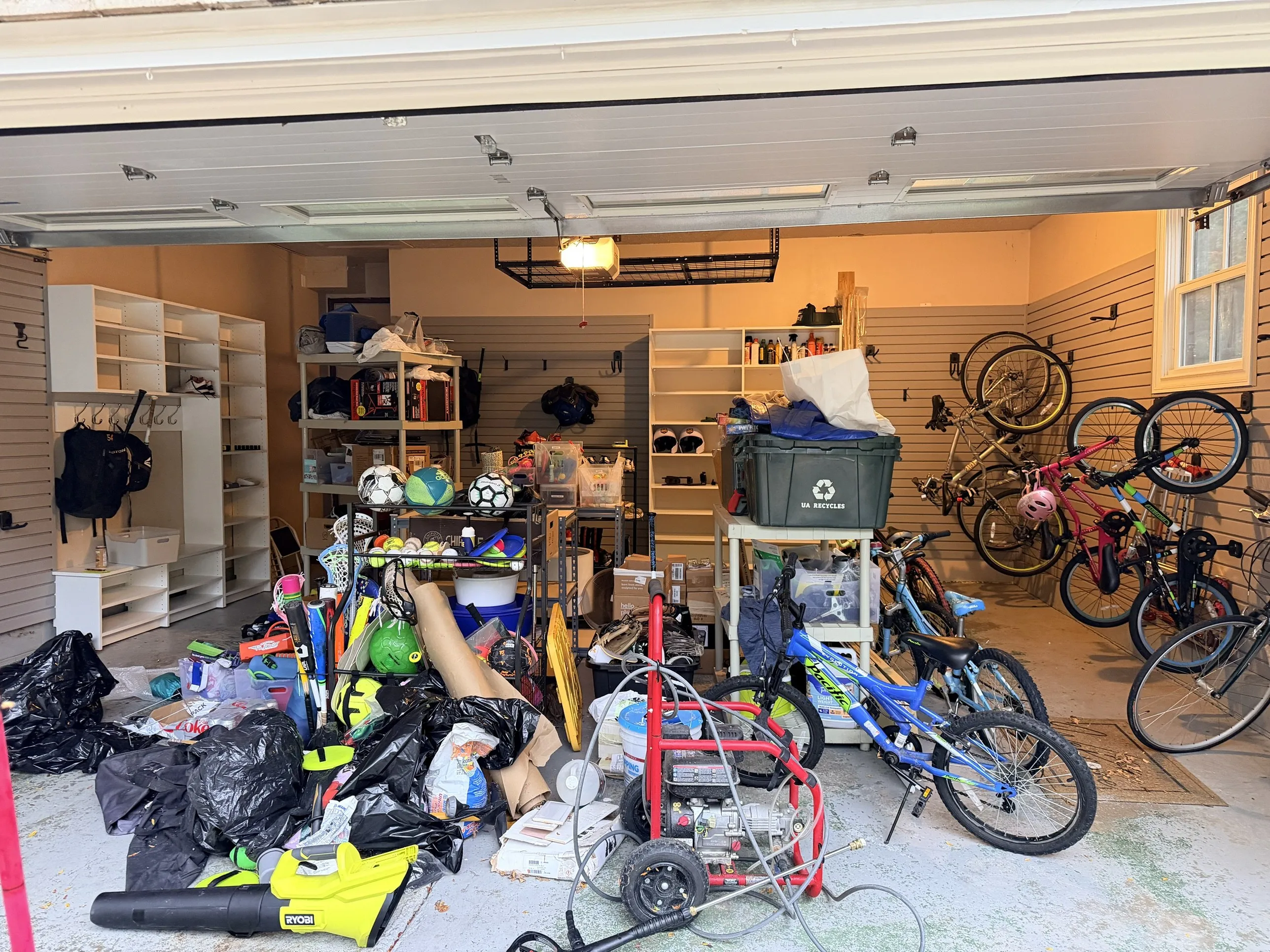 Garage before organizing